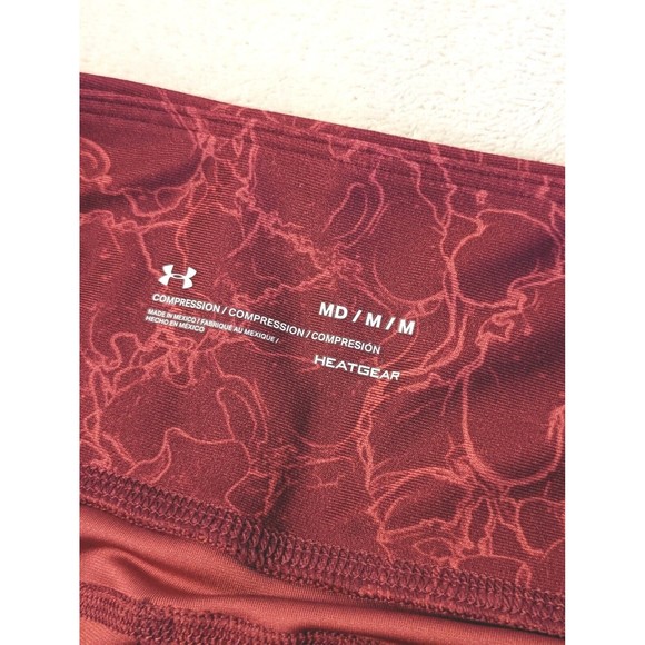 Under Armour Womens Heatgear Compression Capri Print Leggings Activewear Medium - Picture 4 of 6